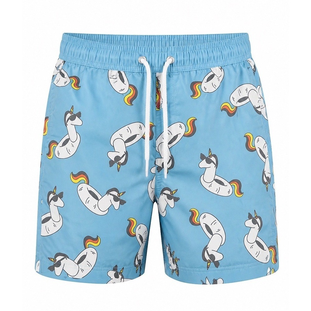 Valor Collective Mens Blue Unicorn Pool Float Swim Trunks VR181106 Size S
